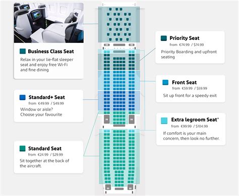 Find your flight seat map: Explore the seats and amenities.